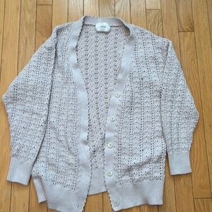 Aritzia’s Wilfred lavender Peggy cardigan size small